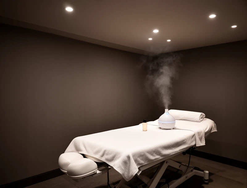 Private massage treatment room